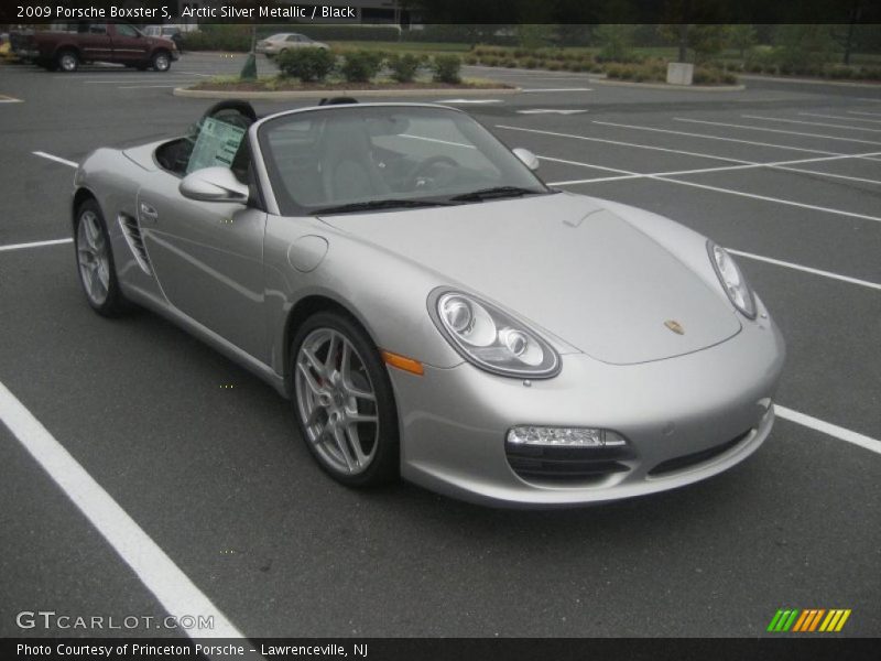 Arctic Silver Metallic / Black 2009 Porsche Boxster S