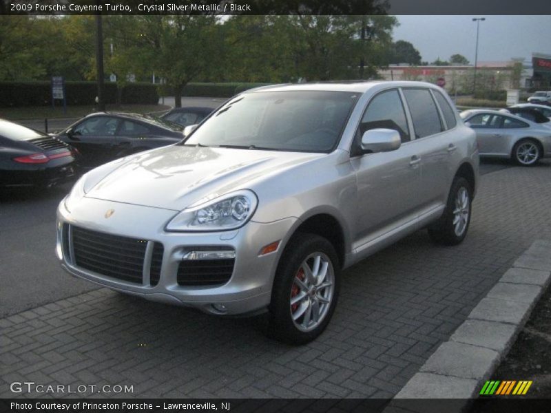 Crystal Silver Metallic / Black 2009 Porsche Cayenne Turbo