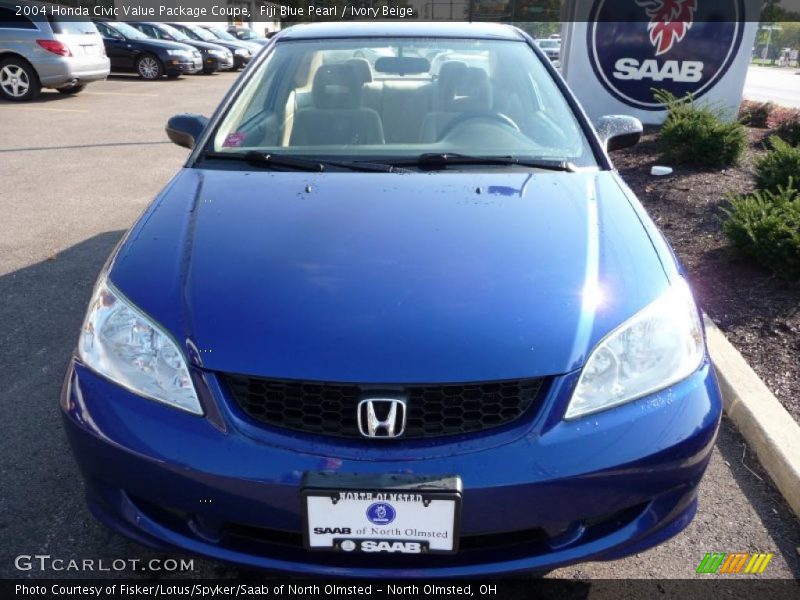 Fiji Blue Pearl / Ivory Beige 2004 Honda Civic Value Package Coupe