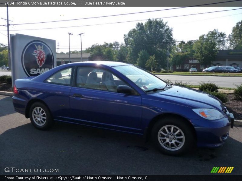 Fiji Blue Pearl / Ivory Beige 2004 Honda Civic Value Package Coupe