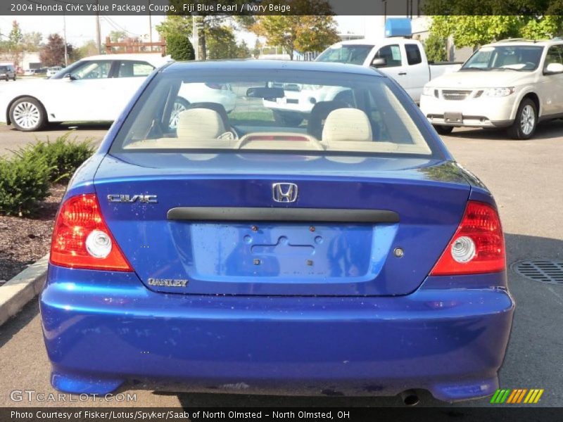 Fiji Blue Pearl / Ivory Beige 2004 Honda Civic Value Package Coupe