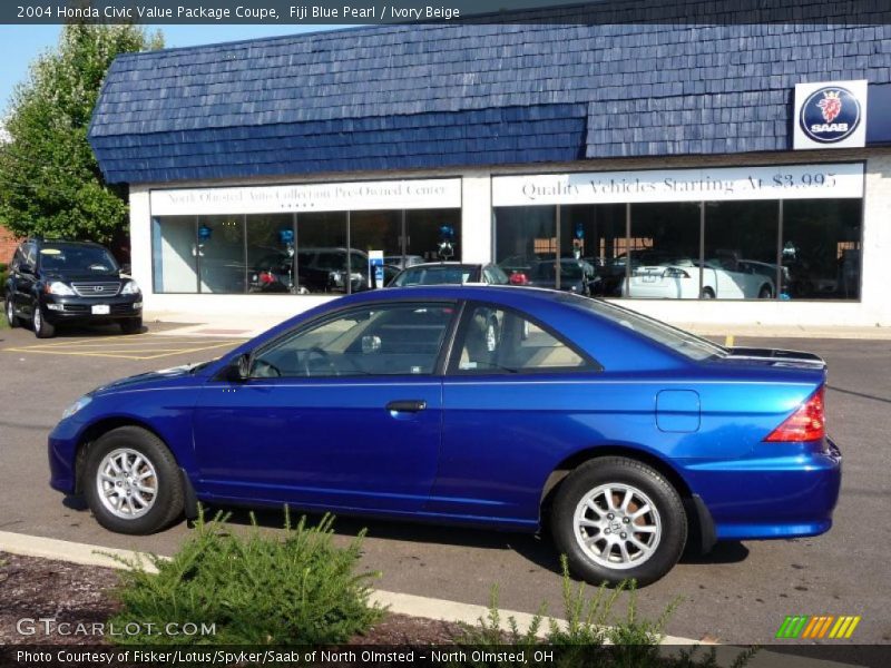 Fiji Blue Pearl / Ivory Beige 2004 Honda Civic Value Package Coupe