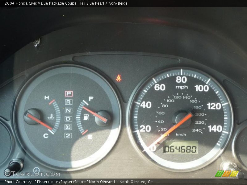 Fiji Blue Pearl / Ivory Beige 2004 Honda Civic Value Package Coupe