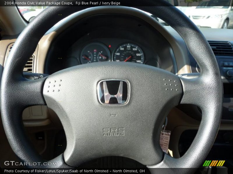 Fiji Blue Pearl / Ivory Beige 2004 Honda Civic Value Package Coupe