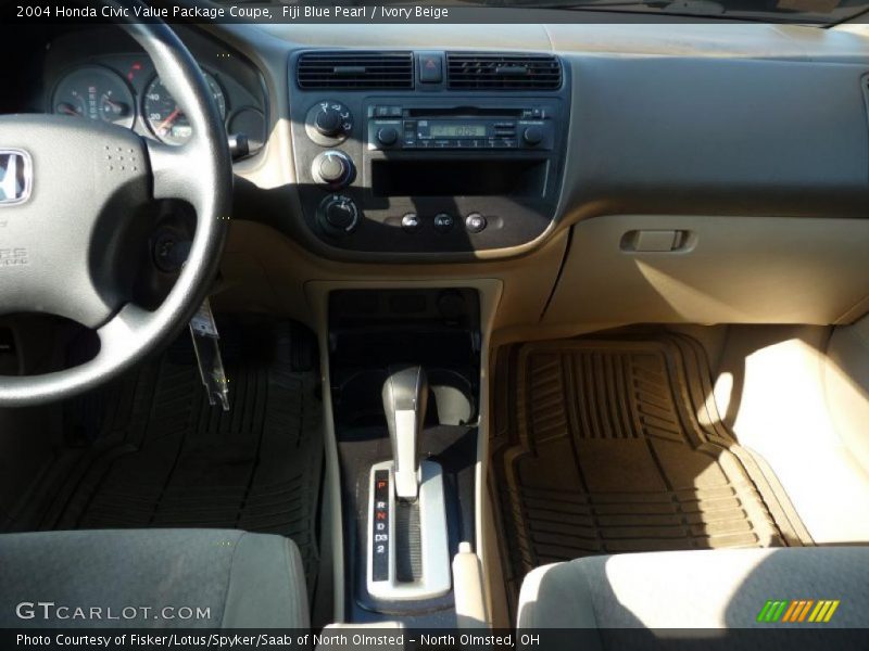 Fiji Blue Pearl / Ivory Beige 2004 Honda Civic Value Package Coupe