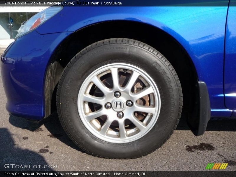 Fiji Blue Pearl / Ivory Beige 2004 Honda Civic Value Package Coupe