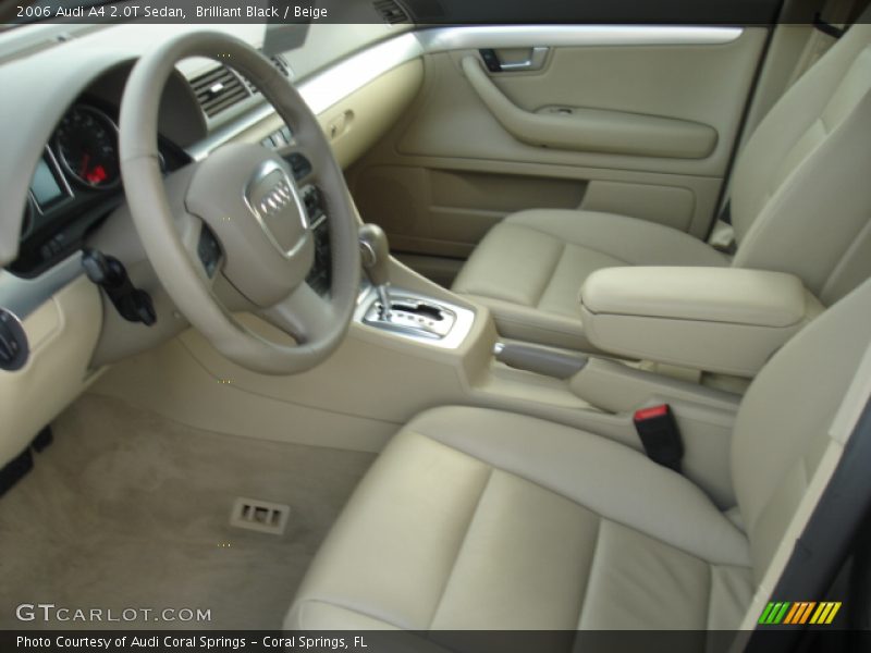Brilliant Black / Beige 2006 Audi A4 2.0T Sedan