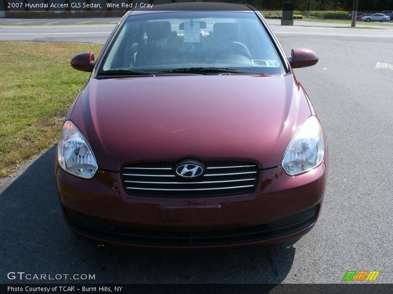 Wine Red / Gray 2007 Hyundai Accent GLS Sedan