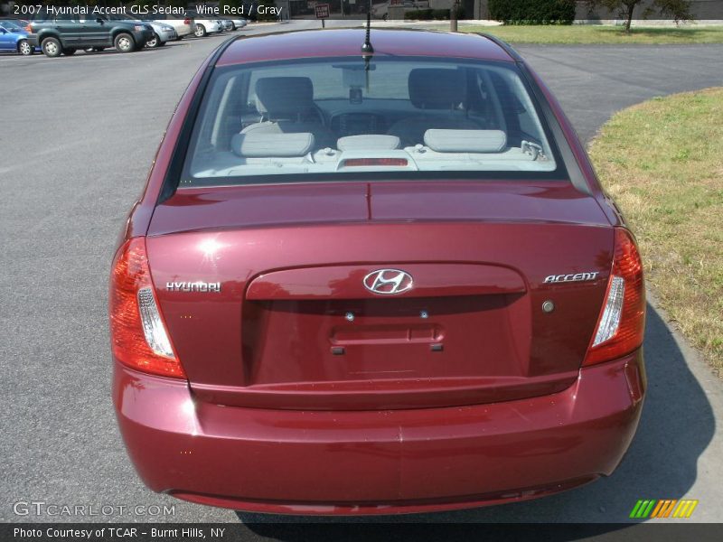 Wine Red / Gray 2007 Hyundai Accent GLS Sedan