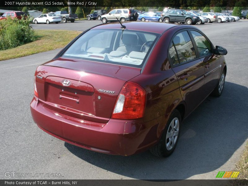 Wine Red / Gray 2007 Hyundai Accent GLS Sedan