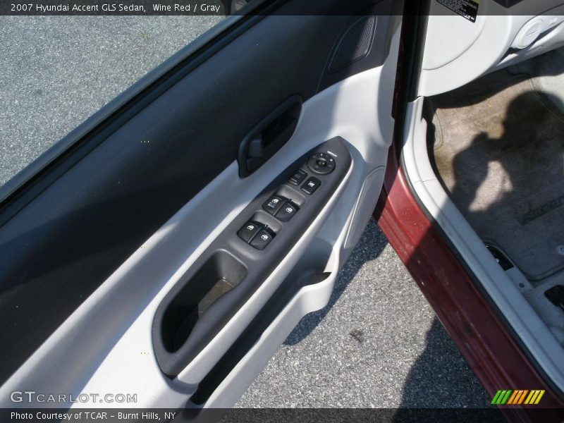 Wine Red / Gray 2007 Hyundai Accent GLS Sedan