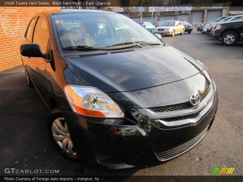 Black Sand Pearl / Dark Charcoal 2008 Toyota Yaris Sedan