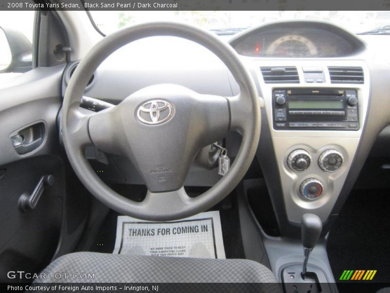 Black Sand Pearl / Dark Charcoal 2008 Toyota Yaris Sedan