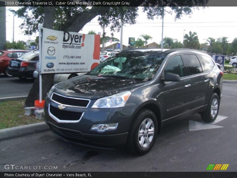 Cyber Gray Metallic / Dark Gray/Light Gray 2009 Chevrolet Traverse LS