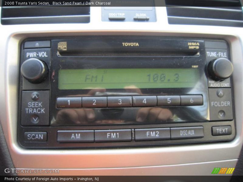 Black Sand Pearl / Dark Charcoal 2008 Toyota Yaris Sedan