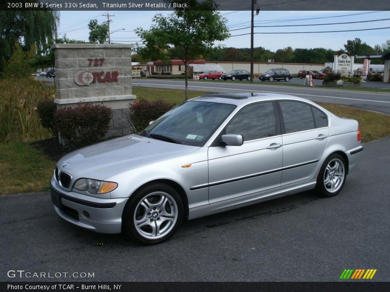 Titanium Silver Metallic / Black 2003 BMW 3 Series 330i Sedan