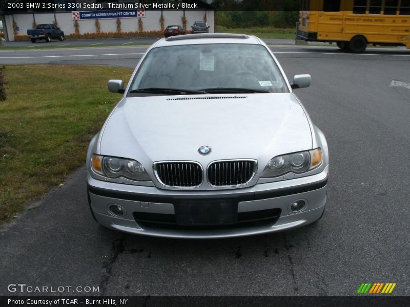 Titanium Silver Metallic / Black 2003 BMW 3 Series 330i Sedan