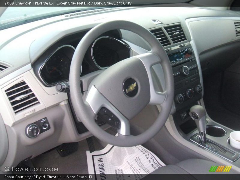 Cyber Gray Metallic / Dark Gray/Light Gray 2009 Chevrolet Traverse LS