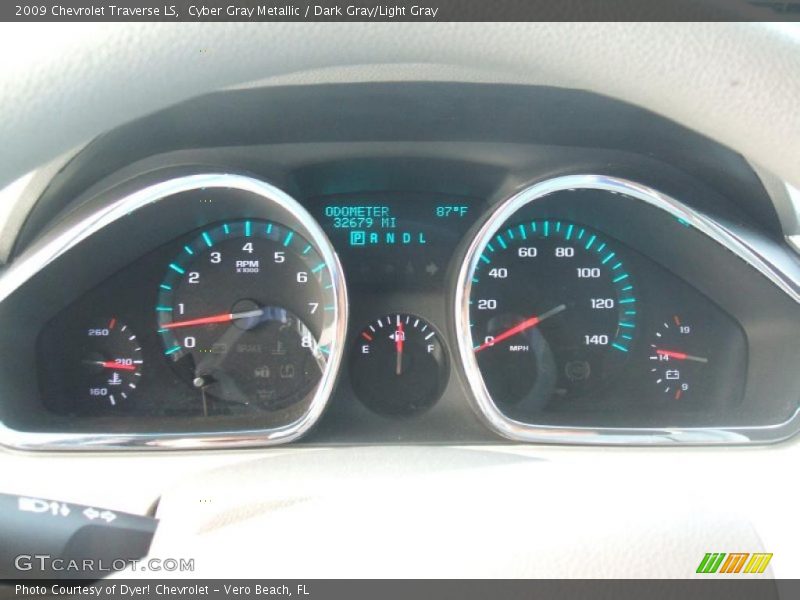 Cyber Gray Metallic / Dark Gray/Light Gray 2009 Chevrolet Traverse LS