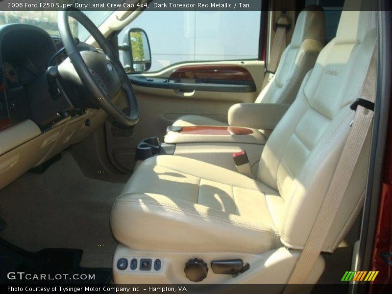 Dark Toreador Red Metallic / Tan 2006 Ford F250 Super Duty Lariat Crew Cab 4x4