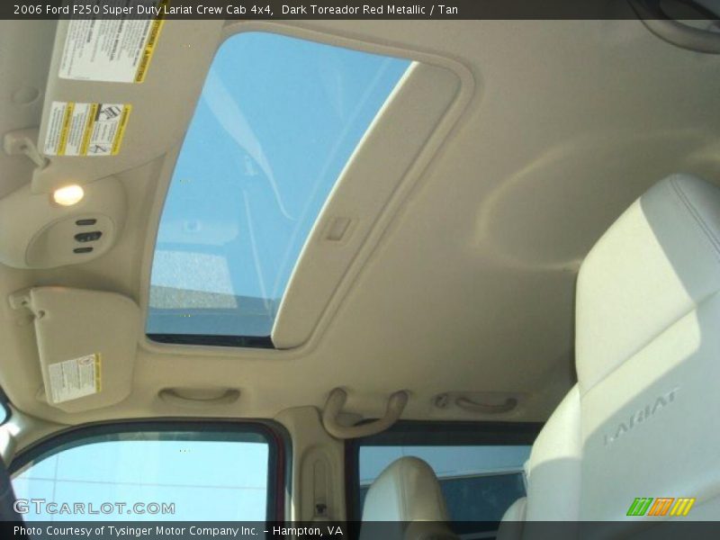 Dark Toreador Red Metallic / Tan 2006 Ford F250 Super Duty Lariat Crew Cab 4x4
