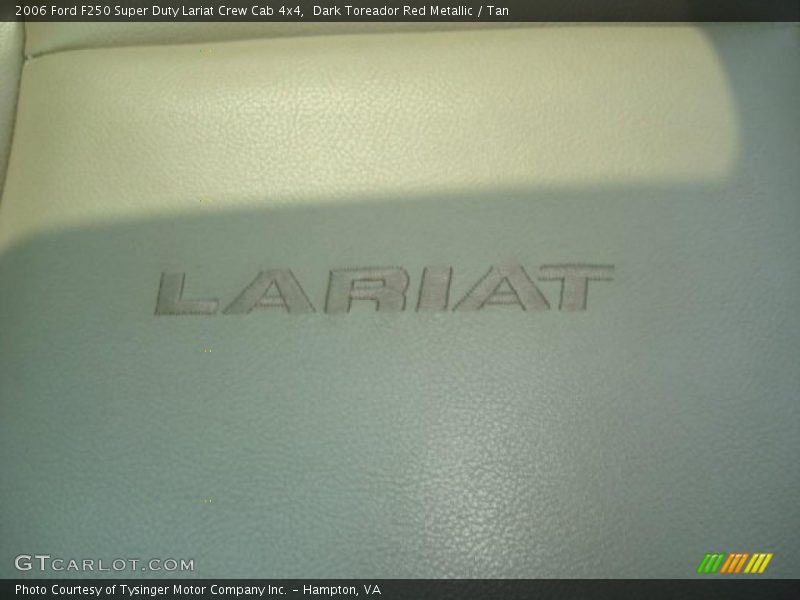 Dark Toreador Red Metallic / Tan 2006 Ford F250 Super Duty Lariat Crew Cab 4x4