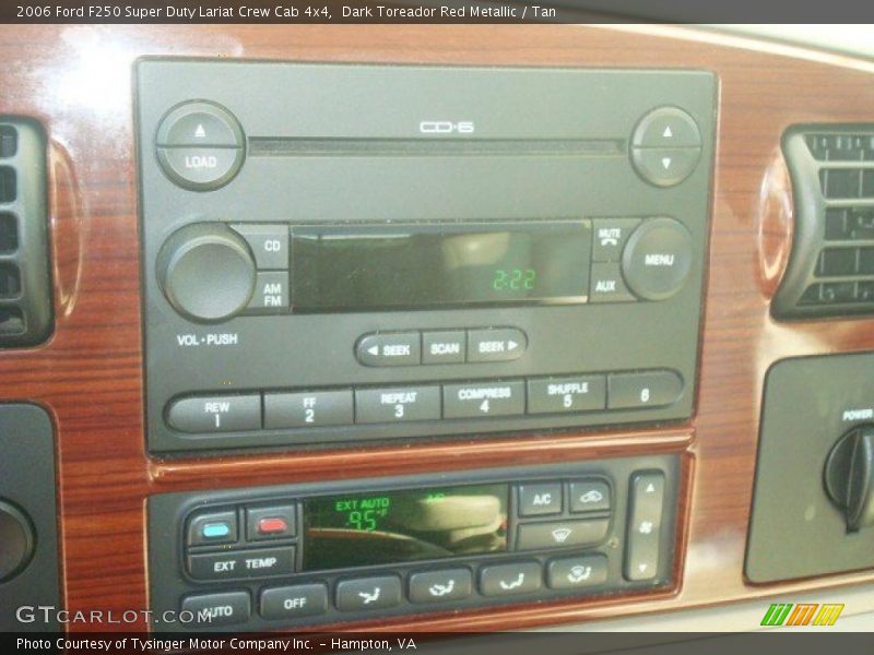 Dark Toreador Red Metallic / Tan 2006 Ford F250 Super Duty Lariat Crew Cab 4x4