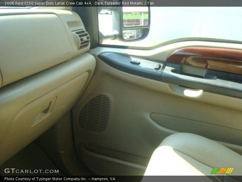 Dark Toreador Red Metallic / Tan 2006 Ford F250 Super Duty Lariat Crew Cab 4x4