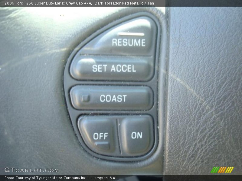 Dark Toreador Red Metallic / Tan 2006 Ford F250 Super Duty Lariat Crew Cab 4x4