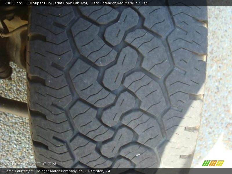 Dark Toreador Red Metallic / Tan 2006 Ford F250 Super Duty Lariat Crew Cab 4x4