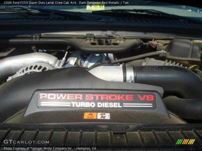 Dark Toreador Red Metallic / Tan 2006 Ford F250 Super Duty Lariat Crew Cab 4x4