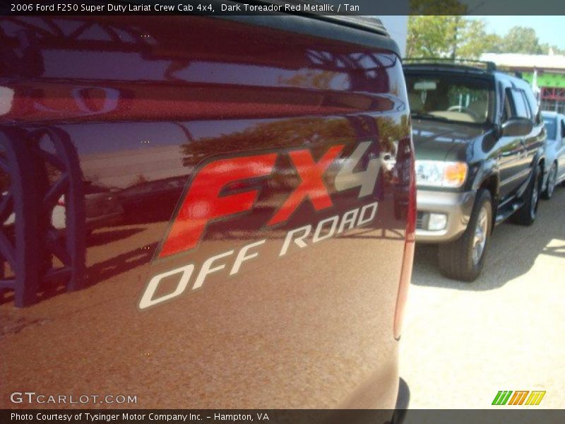 Dark Toreador Red Metallic / Tan 2006 Ford F250 Super Duty Lariat Crew Cab 4x4