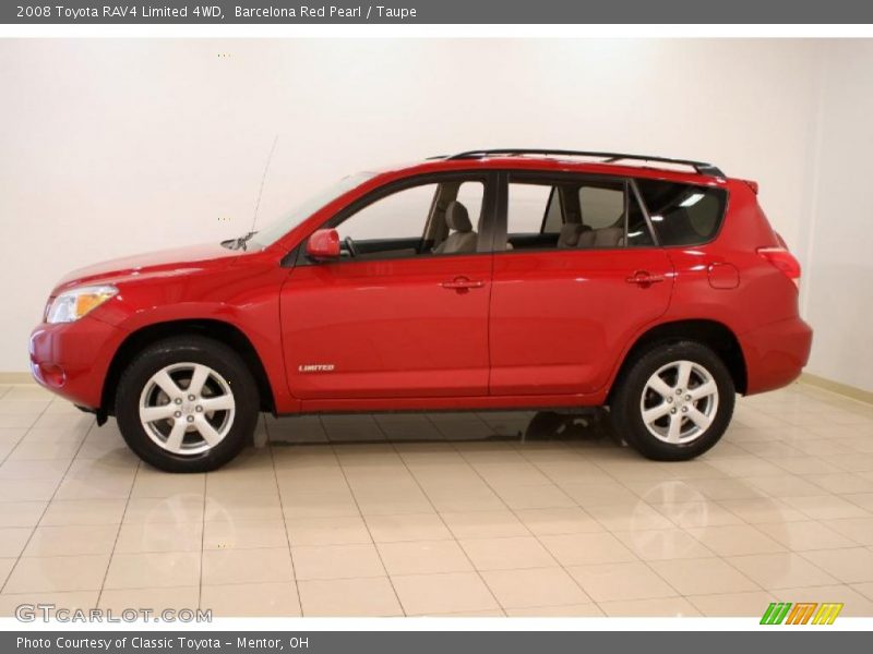 Barcelona Red Pearl / Taupe 2008 Toyota RAV4 Limited 4WD
