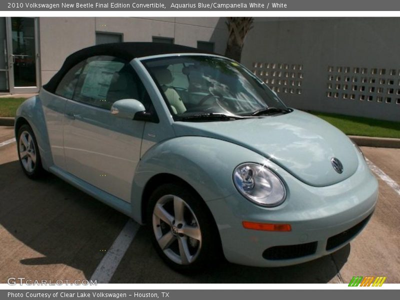 Aquarius Blue/Campanella White / White 2010 Volkswagen New Beetle Final Edition Convertible