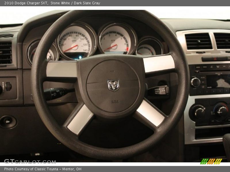 Stone White / Dark Slate Gray 2010 Dodge Charger SXT