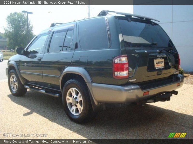Sherwood Green Pearl / Beige 2001 Nissan Pathfinder SE