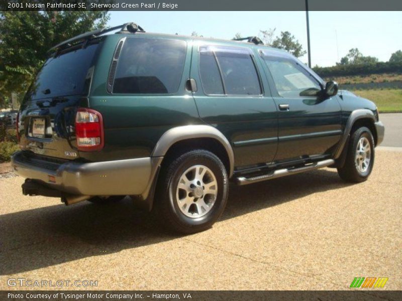 Sherwood Green Pearl / Beige 2001 Nissan Pathfinder SE