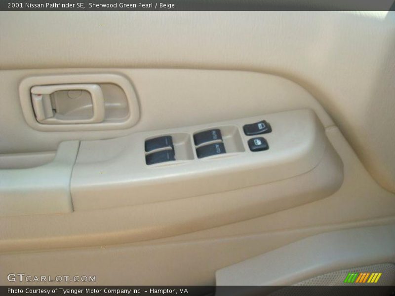 Sherwood Green Pearl / Beige 2001 Nissan Pathfinder SE