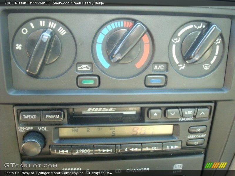 Sherwood Green Pearl / Beige 2001 Nissan Pathfinder SE