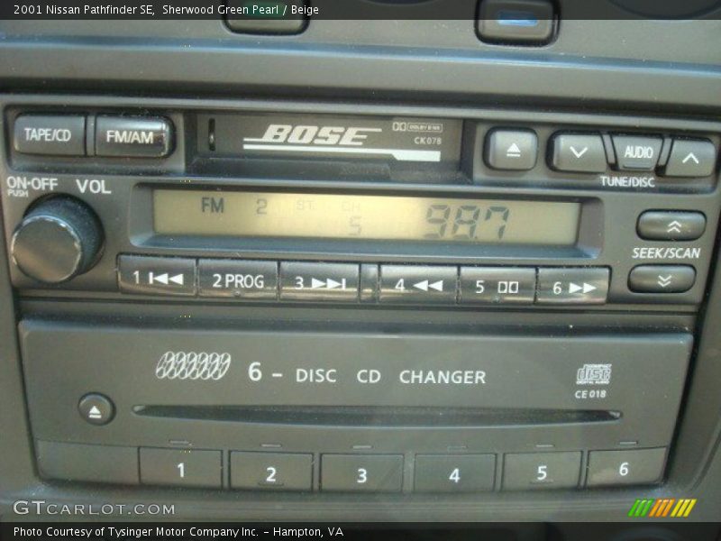 Sherwood Green Pearl / Beige 2001 Nissan Pathfinder SE