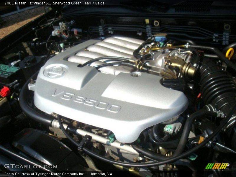 Sherwood Green Pearl / Beige 2001 Nissan Pathfinder SE