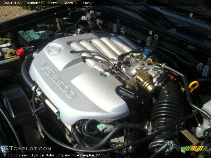 Sherwood Green Pearl / Beige 2001 Nissan Pathfinder SE