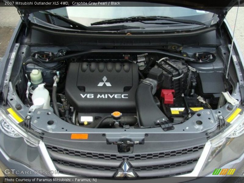 Graphite Gray Pearl / Black 2007 Mitsubishi Outlander XLS 4WD