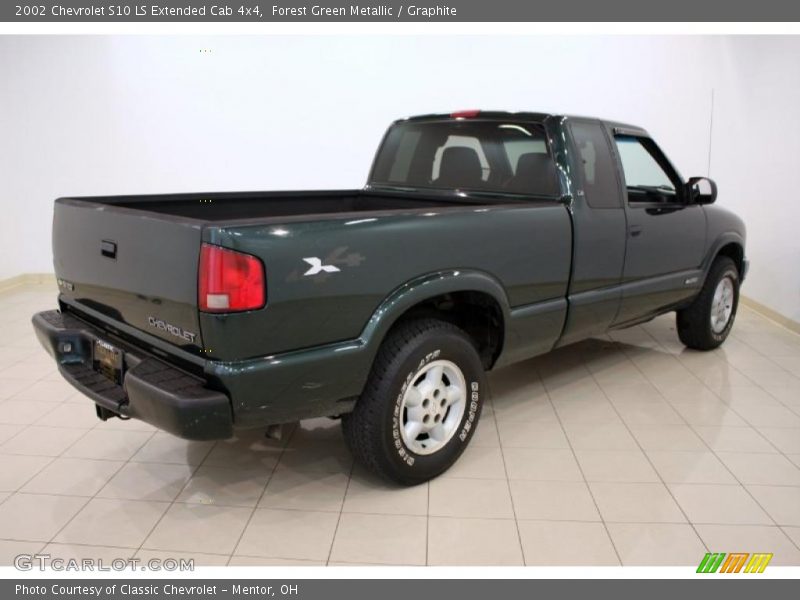 Forest Green Metallic / Graphite 2002 Chevrolet S10 LS Extended Cab 4x4