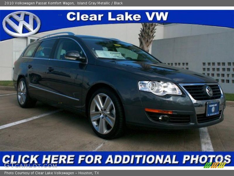 Island Gray Metallic / Black 2010 Volkswagen Passat Komfort Wagon