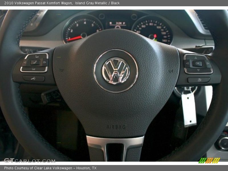Island Gray Metallic / Black 2010 Volkswagen Passat Komfort Wagon