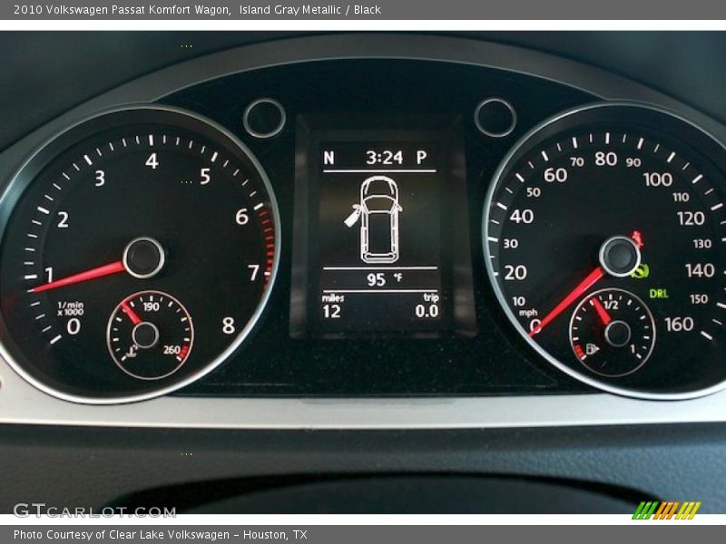 Island Gray Metallic / Black 2010 Volkswagen Passat Komfort Wagon