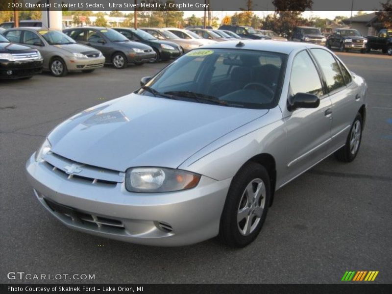Ultra Silver Metallic / Graphite Gray 2003 Chevrolet Cavalier LS Sedan