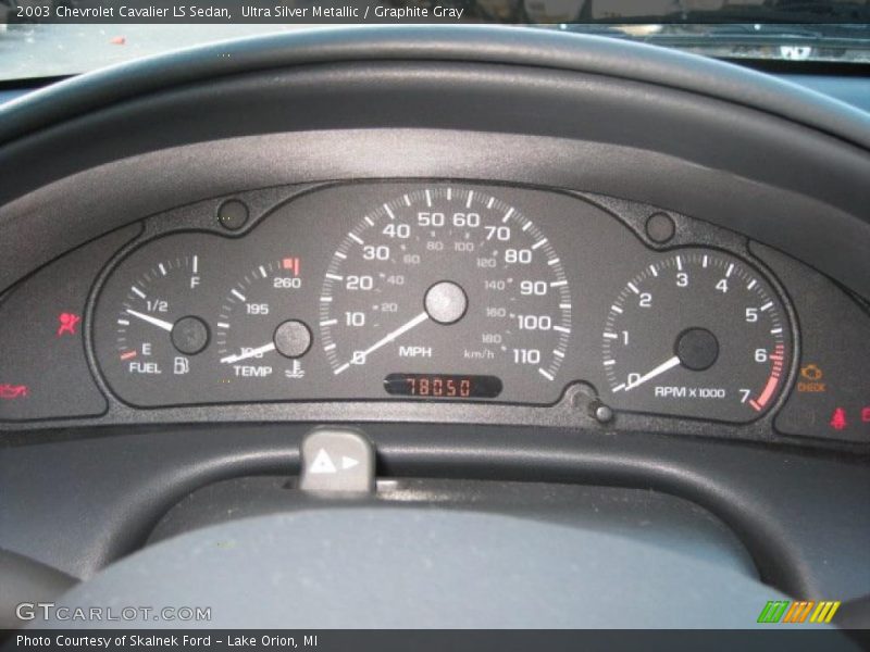 Ultra Silver Metallic / Graphite Gray 2003 Chevrolet Cavalier LS Sedan