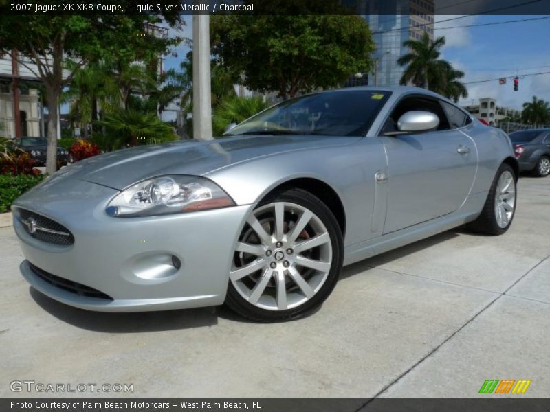 Liquid Silver Metallic / Charcoal 2007 Jaguar XK XK8 Coupe
